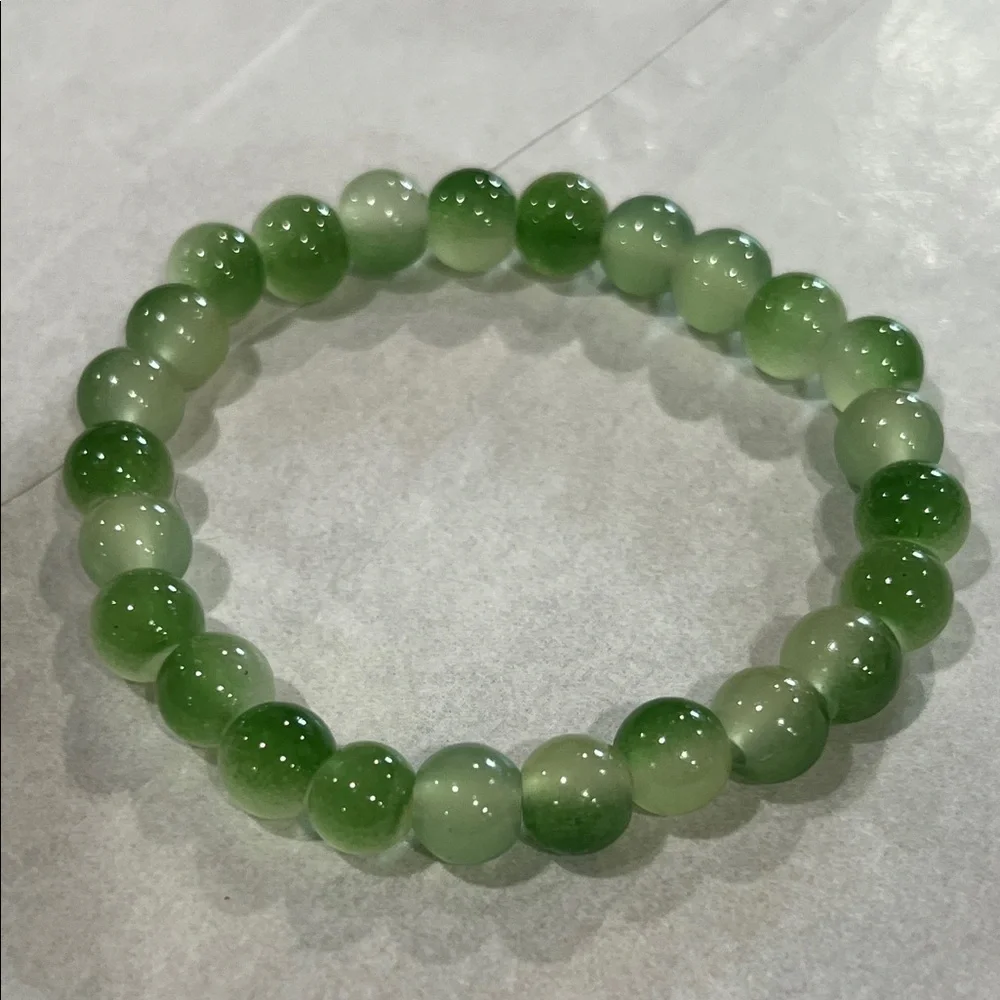 Chic Green Ombre Beaded Bracelet